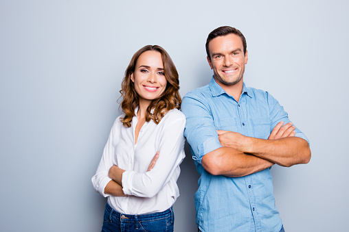 a man and a woman posing for a photo